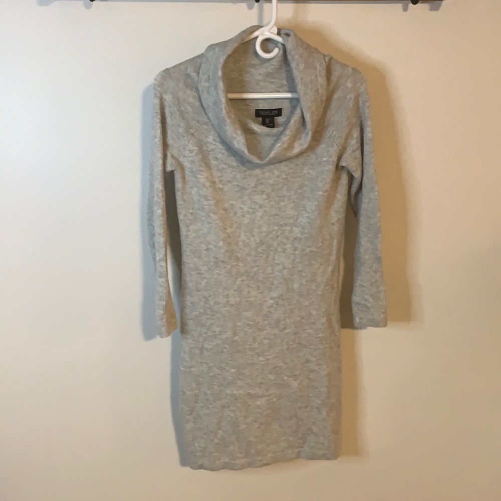 Rachel Zoe Gray Cowl Neck Sweater Dress Size Small
